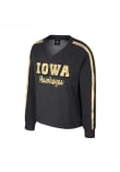 Main image for Girls Iowa Hawkeyes Black Colosseum Treasure Long Sleeve Crew Sweatshirt