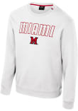 Main image for Mens Miami RedHawks White Colosseum Zion Crew Sweatshirt