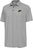 Main image for Mens Purdue Boilermakers Black Antigua Distressed Stripe Short Sleeve Polo Shirt