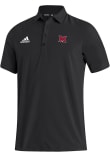 Main image for Mens Miami RedHawks Black Adidas Heat Seal Stadium Coaches Short Sleeve Polo Shirt