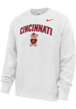Main image for Mens Cincinnati Bearcats White Nike Club Fleece Vault Arch Mascot Crew Sweatshirt
