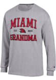 Main image for Mens Miami RedHawks Grey Champion Est. Date Grandma Jersey Tee
