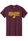 Main image for Central Michigan Chippewas Maroon Summit Sportswear Stacked Football Short Sleeve T Shirt