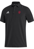 Main image for Mens Indiana Hoosiers Black Adidas Heat Seal Stadium Coaches Short Sleeve Polo Shirt