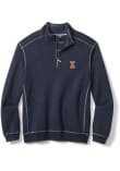 Main image for Mens Illinois Fighting Illini Navy Blue Tommy Bahama Sport Tobago Bay Qtr Zip Pullover