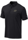 Main image for Mens Purdue Boilermakers Black Columbia Heat Seal Omni Wick Drive Short Sleeve Polo Shirt