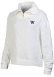 Main image for Womens Washington Huskies White Under Armour Embroidered Qtr Zip