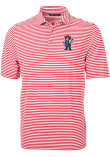 Main image for Mens Nebraska Cornhuskers Red Cutter and Buck Virtue Pique Stripe Short Sleeve Polo Shirt
