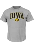 Main image for Iowa Hawkeyes Arched Logo Big and Tall T-Shirt - Grey