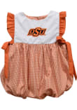 Main image for Baby Girls Oklahoma State Cowboys Orange Vive La Fete Gingham Bubble Short Sleeve Dress