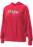 Main image for Womens Maryland Terrapins Red Under Armour Metallic Script Hooded Sweatshirt
