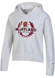 Main image for Womens Maryland Terrapins Silver Champion Reverse Weave Hooded Sweatshirt