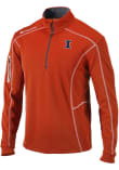 Main image for Mens Illinois Fighting Illini Orange Columbia Heat Seal Omni Wick Shotgun Qtr Zip Pullover