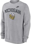 Main image for Mens Michigan Wolverines Grey Nike Legacy Arch Crew Sweatshirt