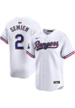 Marcus Semien Texas Rangers Mens WHITE 2023 World Series Gold