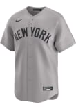 Nike New York Yankees Mens GREY Road Limited Baseball Jersey