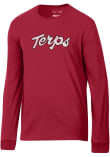 Main image for Mens Red Maryland Terrapins Terps Script Tee