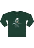 Main image for Sparty Creative Knitwear Toddler Green Michigan State Spartans Baby Sparty Long Sleeve T-Shirt