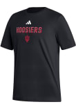 Main image for Indiana Hoosiers Black Adidas Heat Seal Fresh Short Sleeve T Shirt