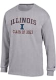 Main image for Mens Illinois Fighting Illini Grey Champion Font Class of 2027 Jersey Tee