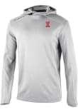 Main image for Mens Illinois Fighting Illini Grey Columbia Heat Seal Omni Wick Shotgun Long Sleeve Hoodie