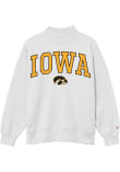 Main image for Womens Iowa Hawkeyes White League Diana Mock Neck Crew Sweatshirt