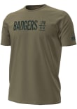 Main image for Wisconsin Badgers Olive Under Armour Freedom Performance Cotton Short Sleeve T Shirt