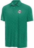 Main image for Mens Ohio State Buckeyes Green Antigua Luckey Run Short Sleeve Polo Shirt
