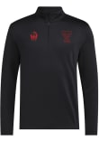 Main image for Mens Texas Tech Red Raiders Black Adidas Lets Ride Strategy Qtr Zip Pullover