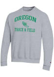 Main image for Mens Oregon Ducks Grey Champion Track & Field Icon Powerblend Crew Sweatshirt