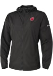 Main image for Womens Wisconsin Badgers Black Columbia Heat Seal Prodigy Light Weight Jacket