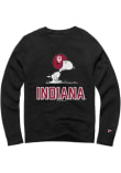 Main image for Mens Black Indiana Hoosiers Peanuts Football Crew Sweatshirt