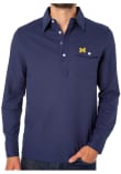 Main image for Mens Navy Blue Michigan Wolverines Players Shirt Short Sleeve Fashion Polo