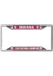Main image for Indiana Hoosiers Crimson  2025 College Football Champions Metal License Plate Frame