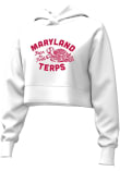 Main image for Womens Maryland Terrapins White Under Armour Rival Fleece Hooded Sweatshirt
