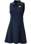 Main image for Womens Michigan Wolverines Navy Blue Columbia Heat Seal Match Short Sleeve Dress