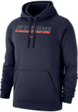Main image for Mens Illinois Fighting Illini Navy Blue Nike Club Fleece Wordmark Hooded Sweatshirt