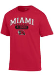 Main image for Miami RedHawks Red Champion Pill Box Alumni Jersey Short Sleeve T Shirt
