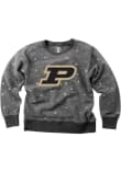 Main image for Girls Purdue Boilermakers Black Wes and Willy Shimmer Star Long Sleeve Crew Sweatshirt