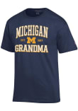 Main image for Michigan Wolverines Navy Blue Champion Est. Date Grandma Jersey Short Sleeve T Shirt