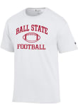 Main image for Ball State Cardinals White Champion Football Icon Jersey Short Sleeve T Shirt