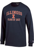 Main image for Mens Illinois Fighting Illini Navy Blue Champion Font Class of 2027 Jersey Tee