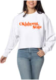 Main image for Womens White Oklahoma State Cowboys Corded Boxy Crew Sweatshirt