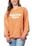 Main image for Womens Orange Illinois Fighting Illini Corded Crew Sweatshirt