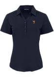 Main image for Womens West Virginia Mountaineers Navy Blue Cutter and Buck Alumni Forge Eco Polo Short Sleeve Pol..
