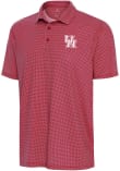 Main image for Mens Houston Cougars Red Antigua Trellis Short Sleeve Polo Shirt