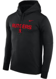 Main image for Mens Rutgers Scarlet Knights Black Nike Therma Essential Long Sleeve Hoodie