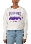 Main image for Womens Northwestern Wildcats White Uscape Pigment Dyed Crop Crew Sweatshirt