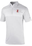 Main image for Mens Illinois Fighting Illini White Columbia Heat Seal Omni Wick Total Control Short Sleeve Polo S..