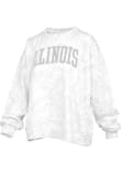 Main image for Womens Illinois Fighting Illini White Pressbox Camo Crew Sweatshirt